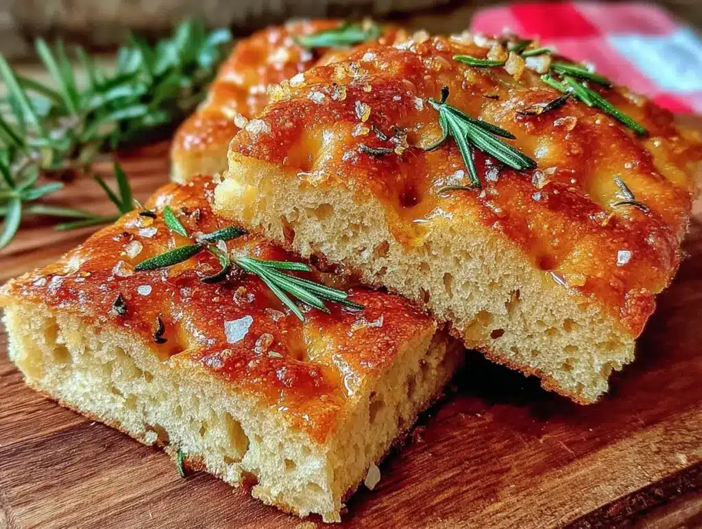 fluffy focaccia bread - featured image