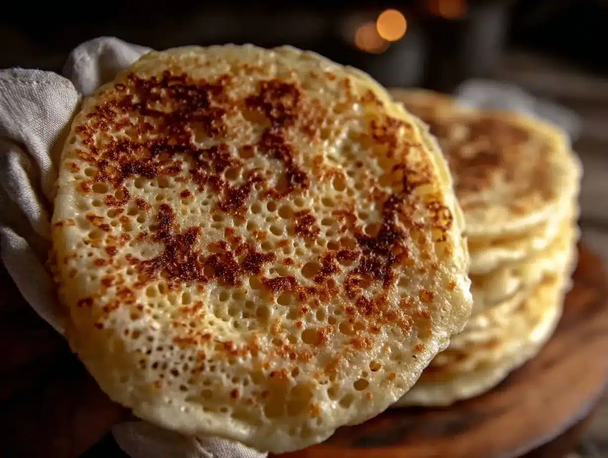 fluffy injera flatbread without teff preparation steps