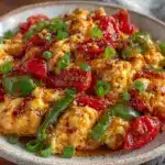 fluffy turkish menemen scrambled eggs - featured image
