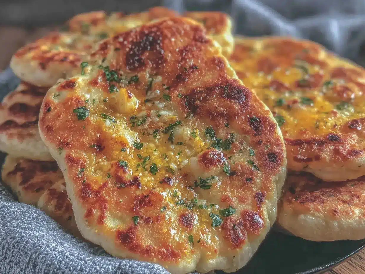 garlic naan bread stovetop recipe preparation steps
