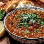 Hearty Harira Moroccan Lentil Soup - featured image