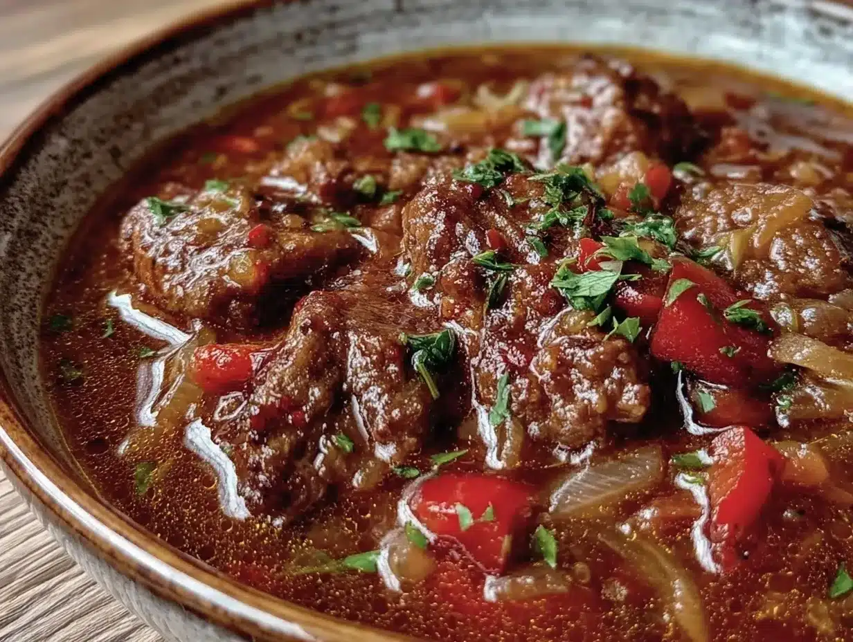 hearty one-pot hungarian goulash soup recipe preparation steps