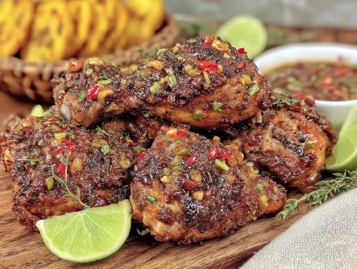 Jamaican jerk chicken drumsticks preparation steps