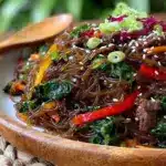 japchae glass noodle stir fry - featured image