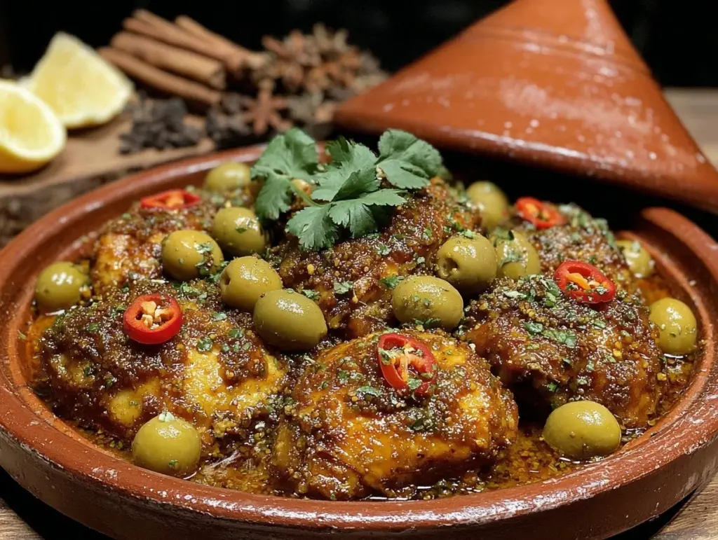 moroccan chicken tagine - featured image