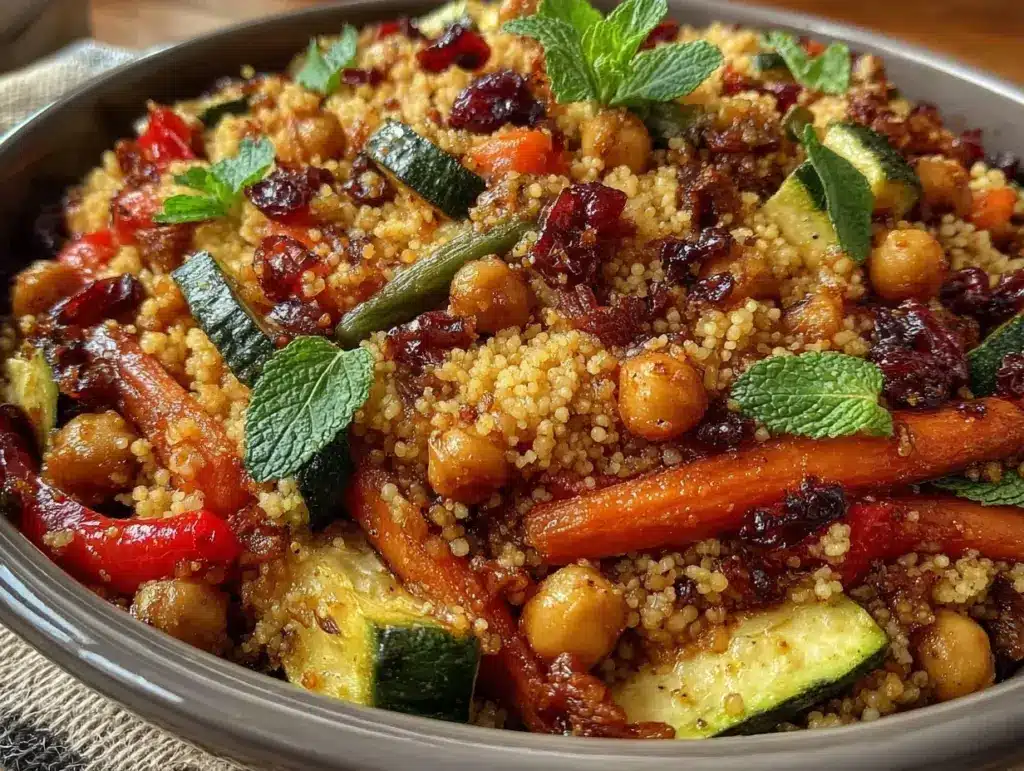 moroccan couscous with vegetables - featured image