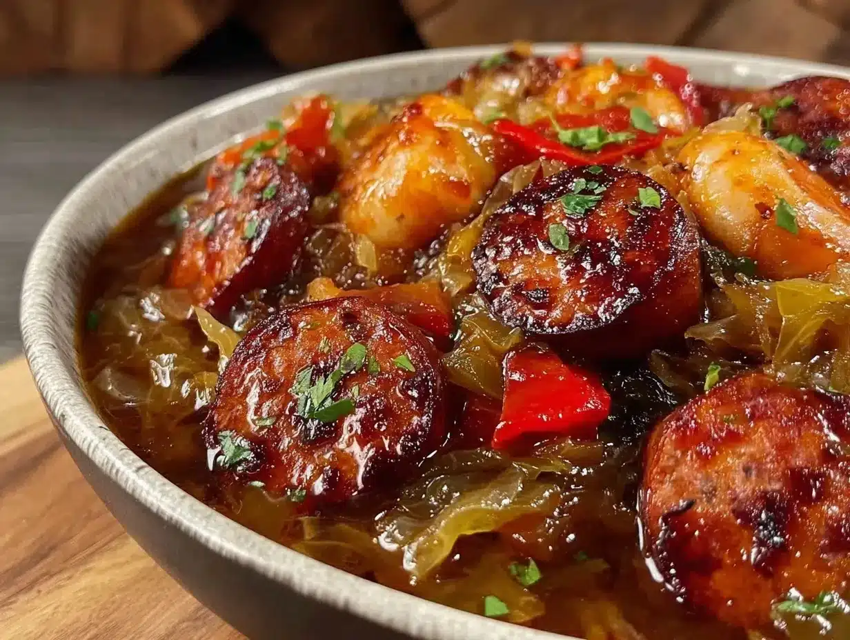 Polish bigos hunter’s stew preparation steps