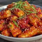 quick spicy tteokbokki rice cakes - featured image