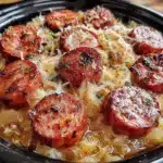 slow cooker kielbasa and sauerkraut recipe - featured image