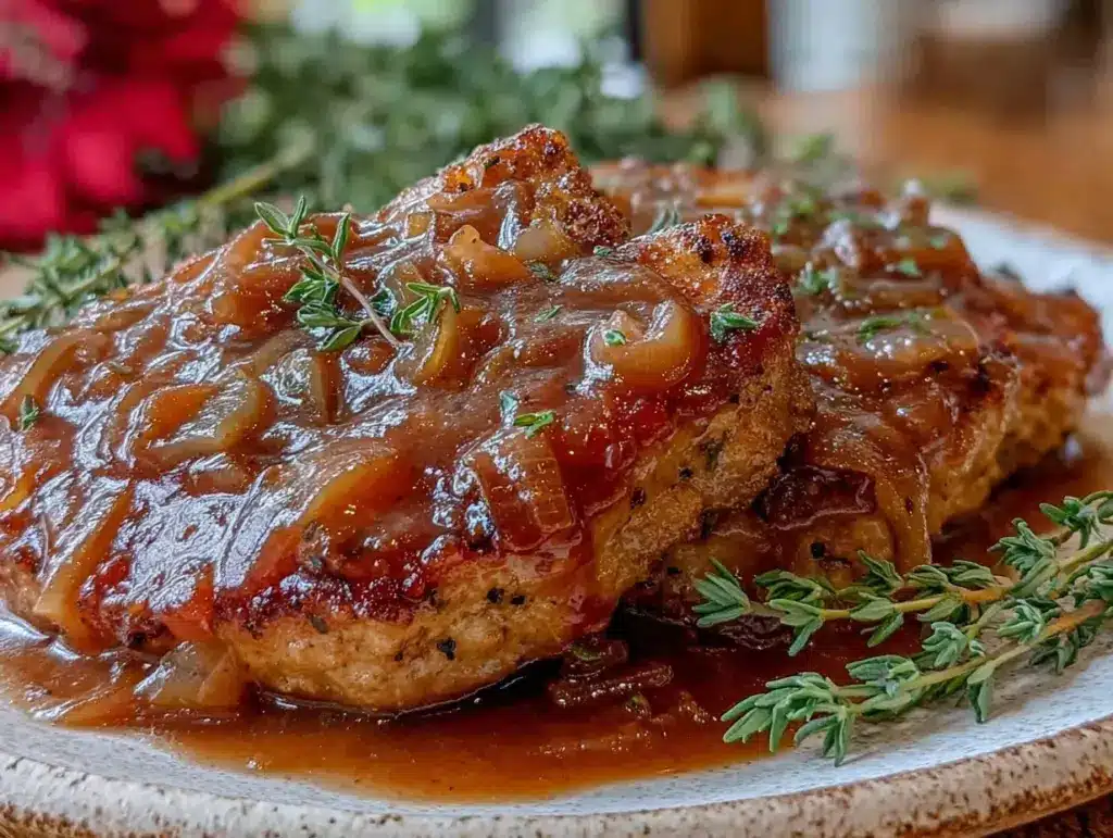 smothered southern pork chops - featured image
