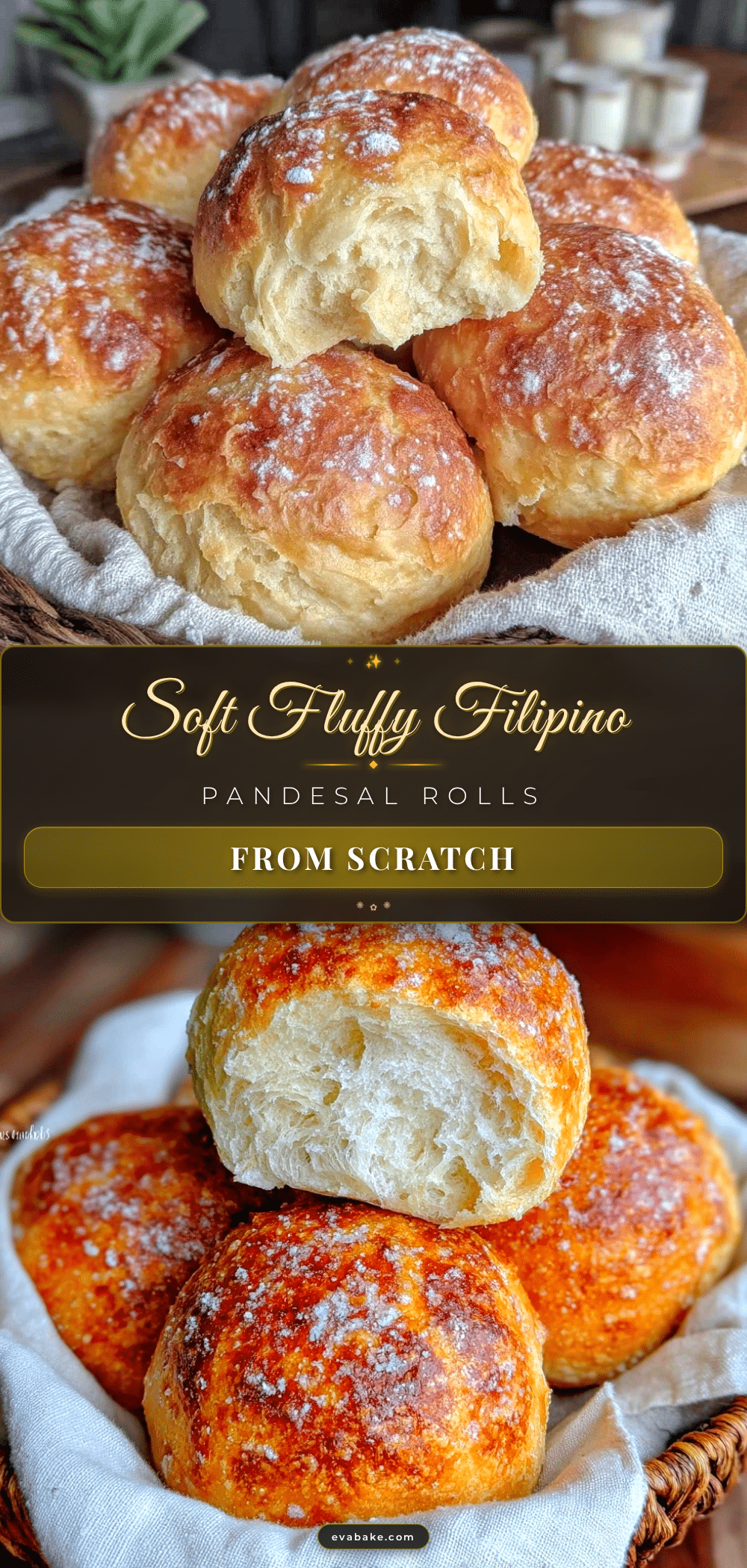 soft fluffy Filipino pandesal bread rolls recipe