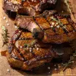 bourbon brown sugar grilled pork chops - featured image