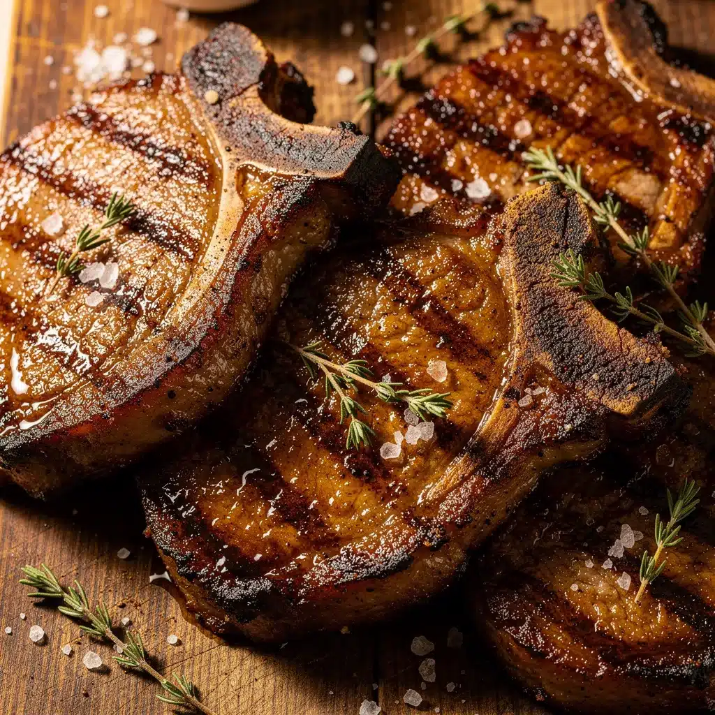 bourbon brown sugar grilled pork chops preparation steps