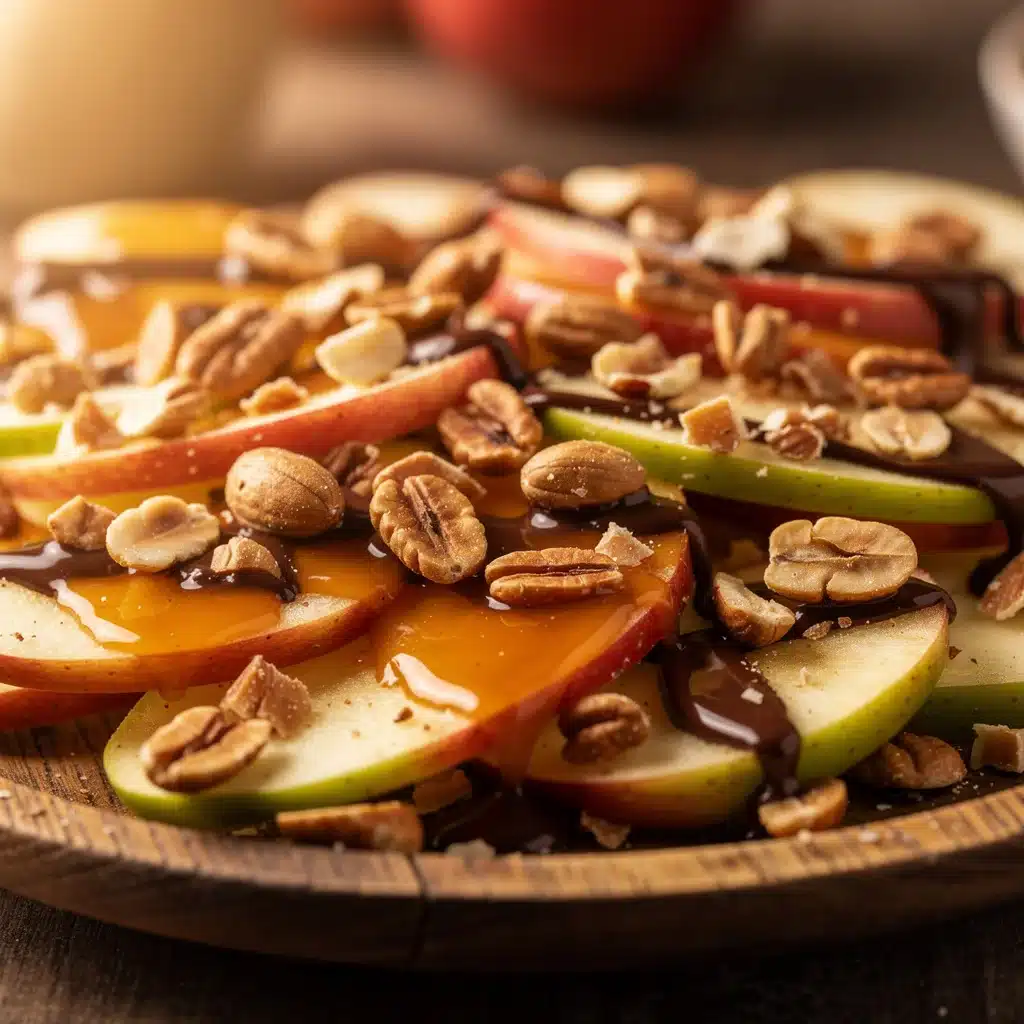 caramel apple nachos - featured image