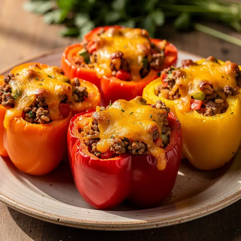 cheesy stuffed bell peppers preparation steps