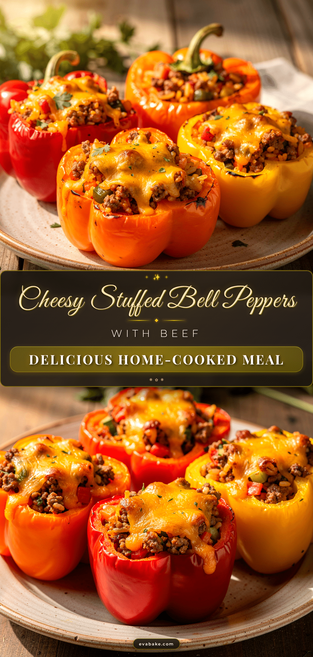cheesy stuffed bell peppers recipe