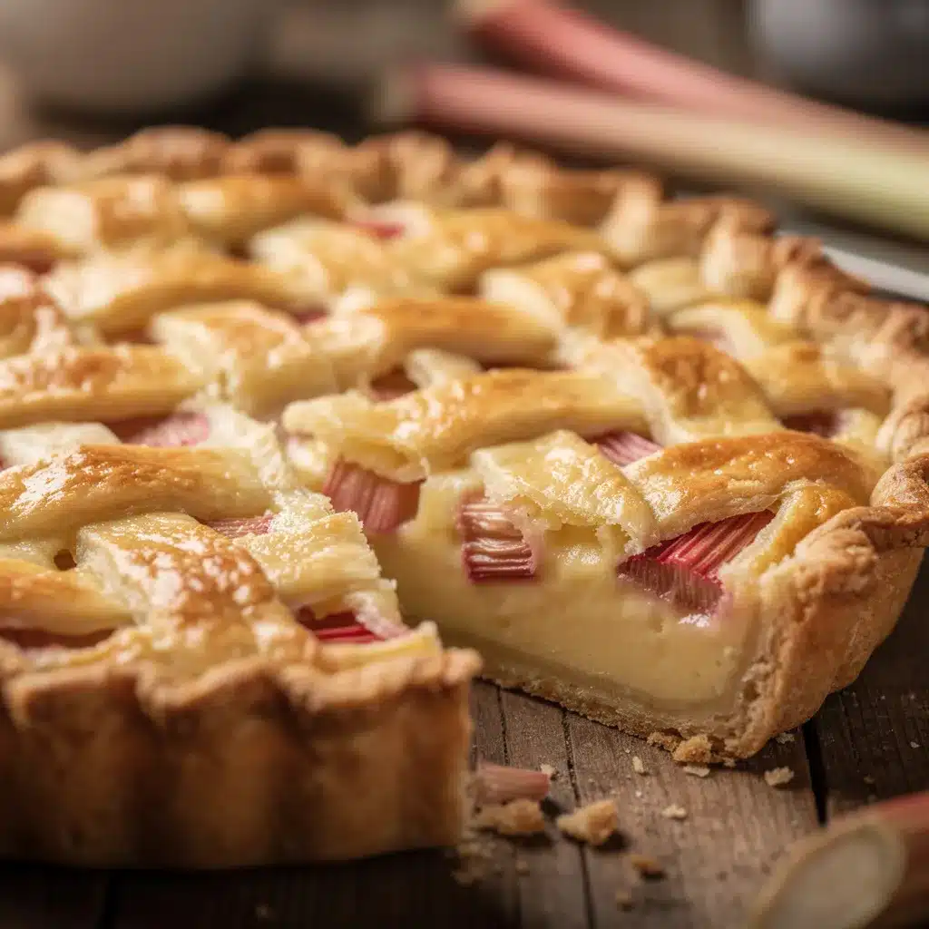 classic rhubarb custard pie preparation steps