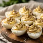 creamy everything bagel deviled eggs - featured image