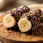 creamy frozen banana pops - featured image