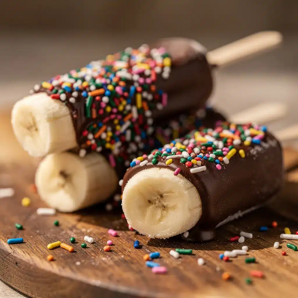 creamy frozen banana pops preparation steps