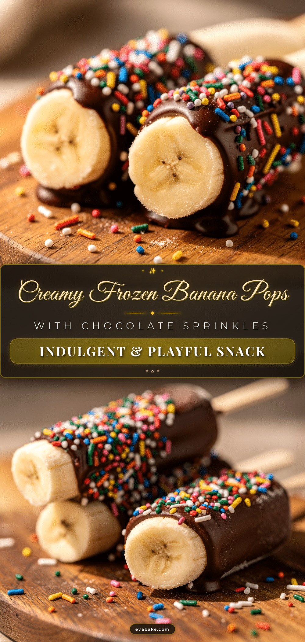 creamy frozen banana pops recipe