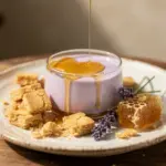 creamy lavender honey panna cotta - featured image