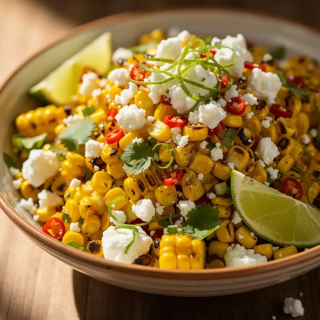 creamy mexican street corn salad - featured image