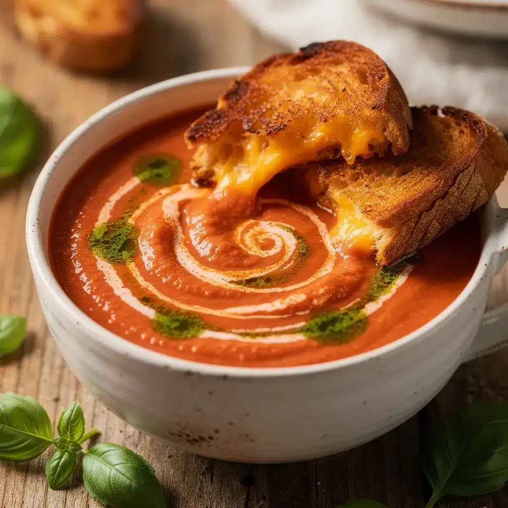 creamy roasted tomato basil soup preparation steps