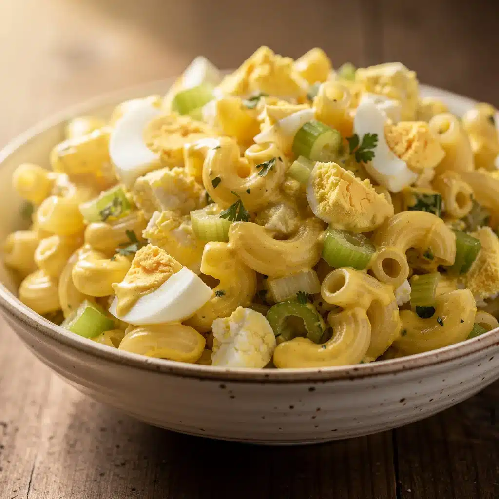 creamy southern macaroni salad - featured image