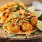 crispy bang bang shrimp tacos - featured image