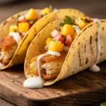 crispy beer battered fish tacos - featured image