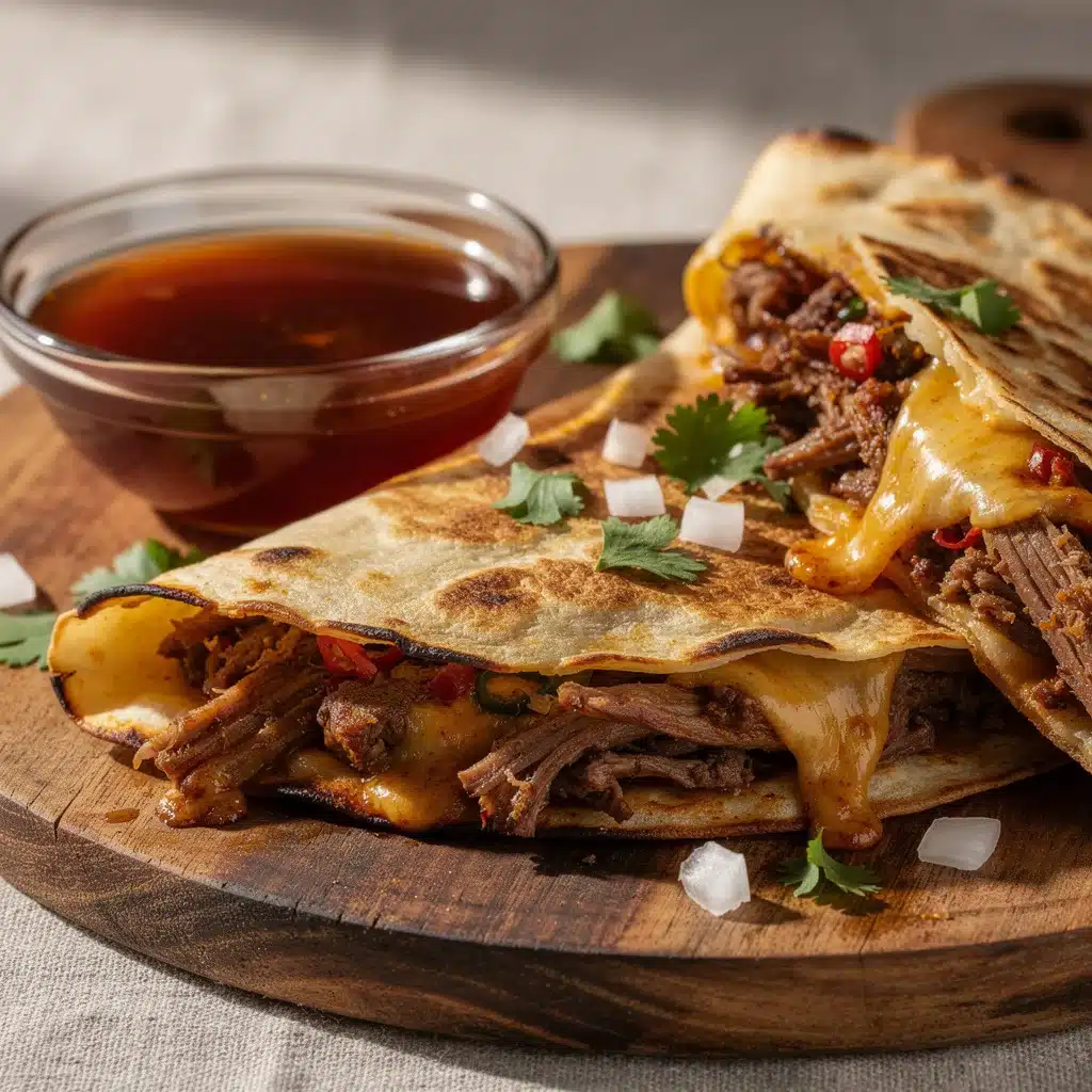 crispy birria quesadillas - featured image