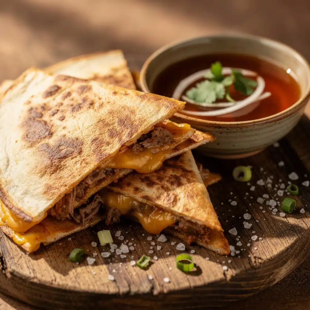 crispy birria quesadillas - featured image