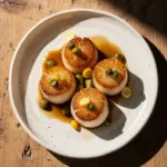 crispy pan-seared scallops - featured image