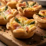 crispy prosciutto asparagus egg tarts - featured image