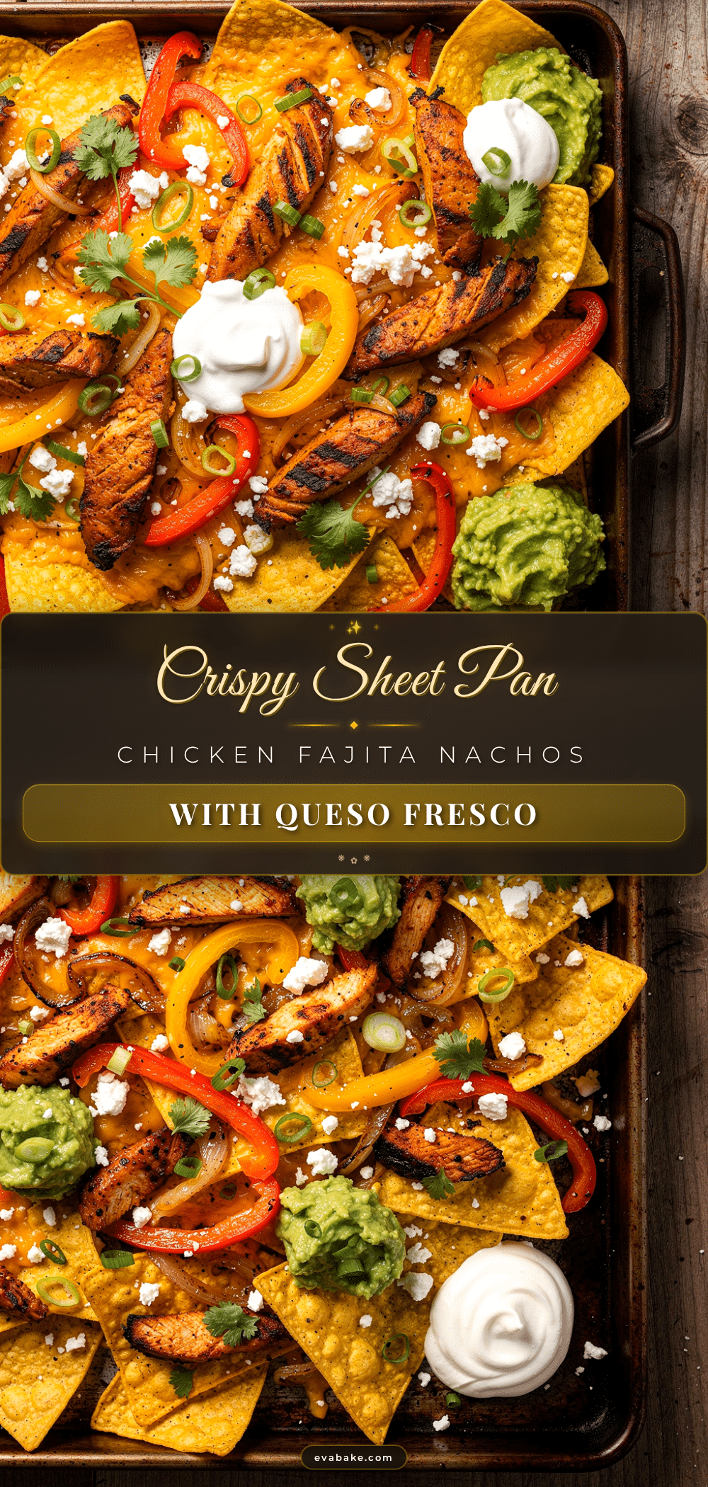 crispy sheet pan chicken fajita nachos recipe