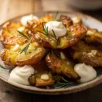 crispy smashed potatoes - featured image