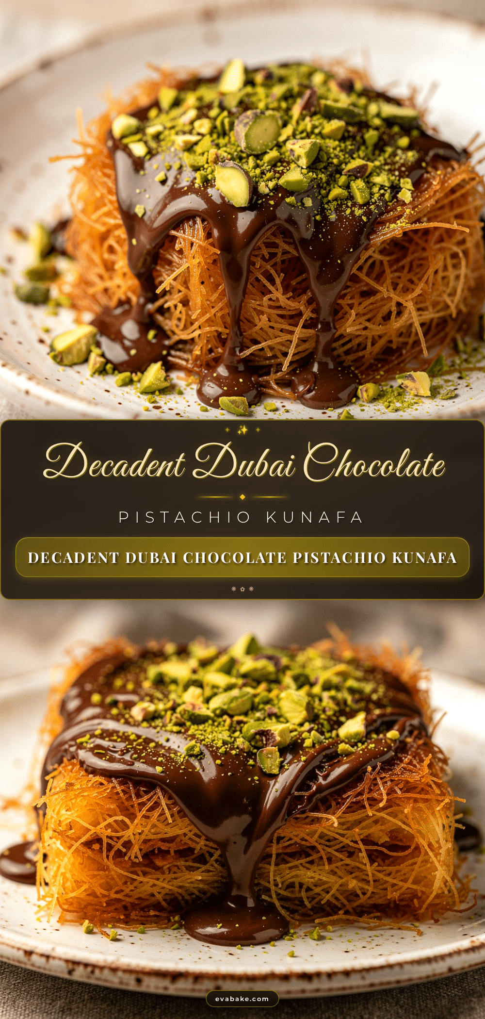 Dubai chocolate pistachio kunafa recipe