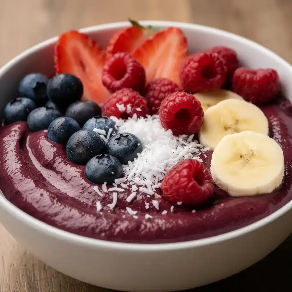 fresh acai smoothie bowl preparation steps