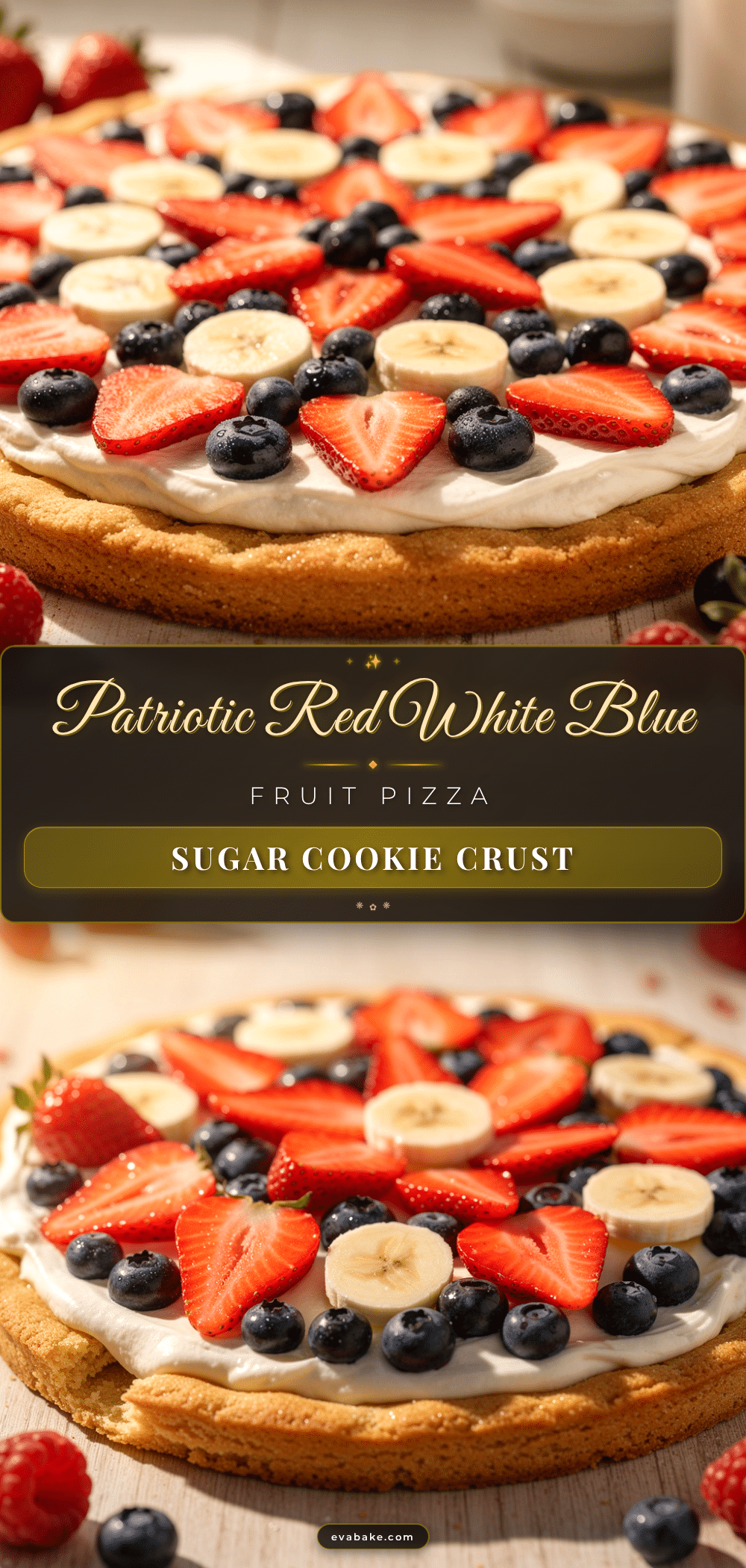 fresh red white and blue fruit pizza recipe