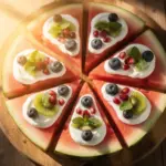 fresh watermelon pizza recipe - featured image