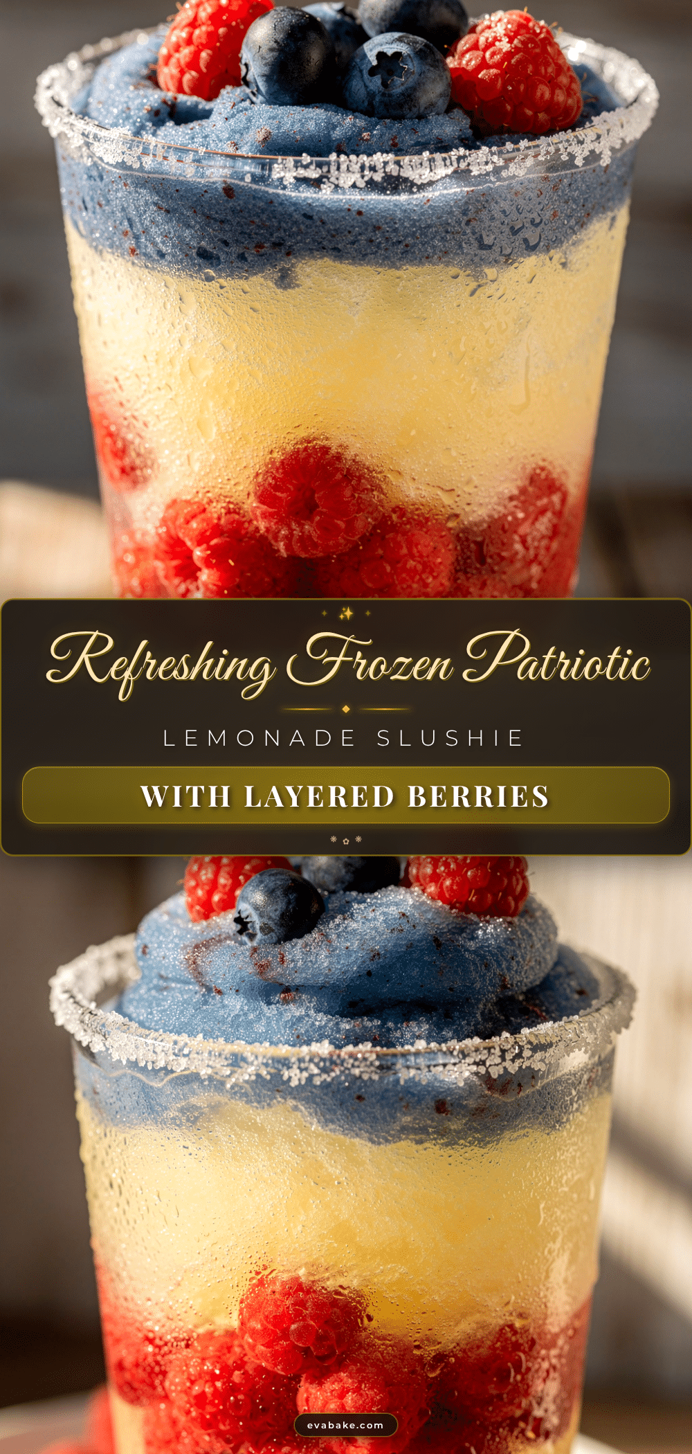 Frozen Patriotic Lemonade Slushie recipe