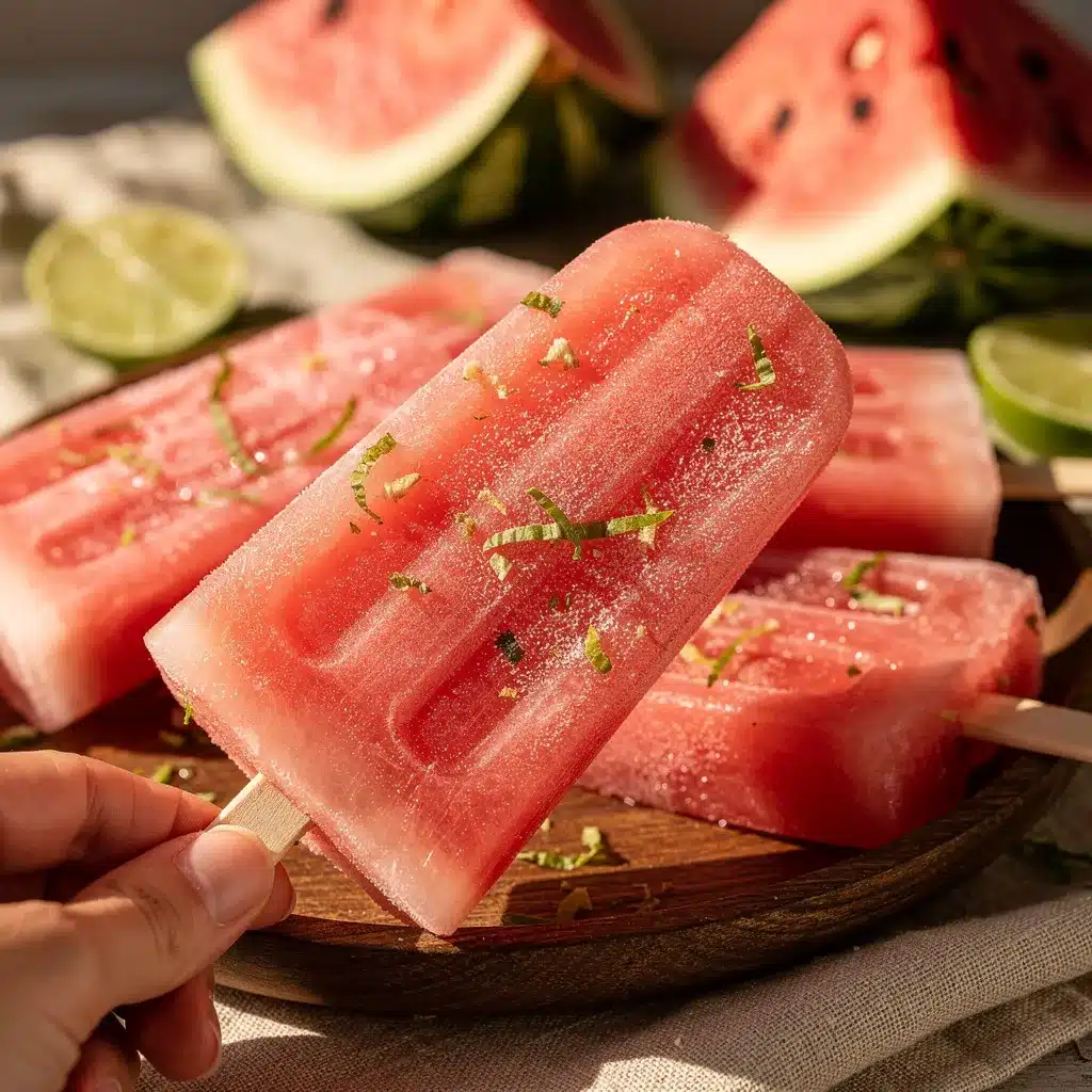 frozen watermelon margarita popsicles preparation steps