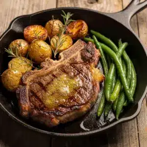 garlic butter skillet steak - featured image