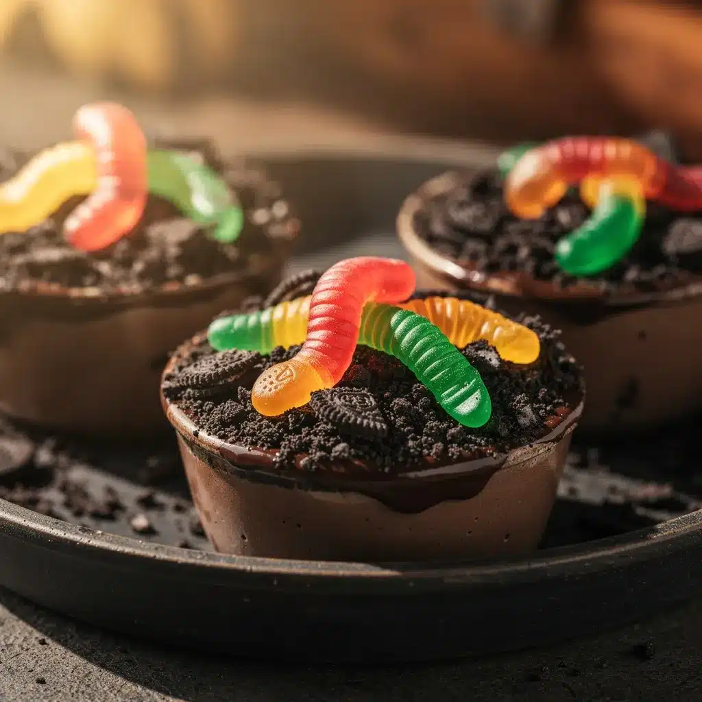 graveyard dirt pudding cups preparation steps