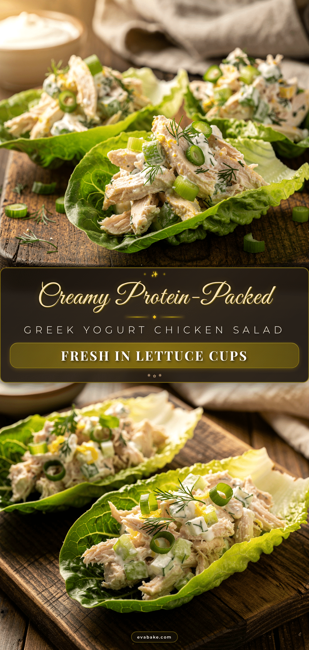 Greek Yogurt Chicken Salad Lettuce Cups recipe