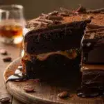 jack daniels chocolate layer cake - featured image