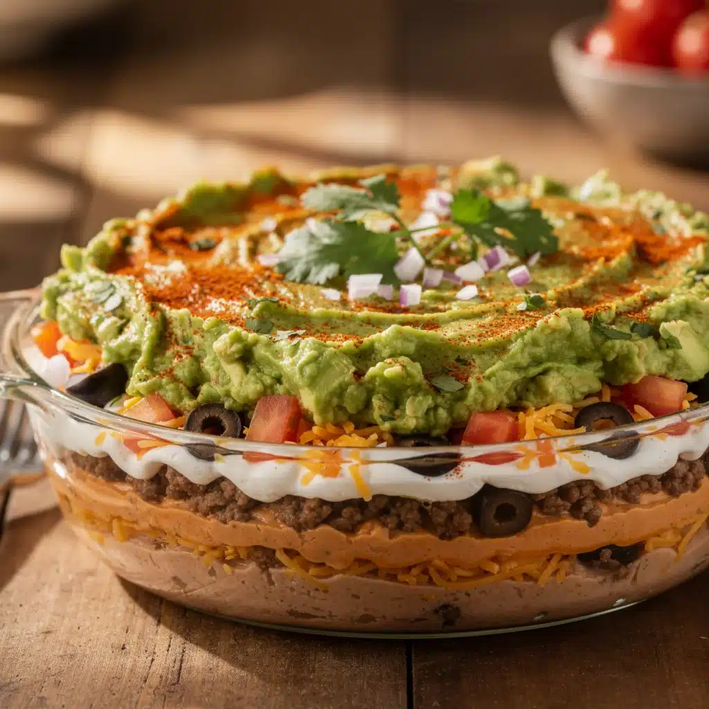 layered taco dip - featured image