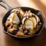 mini cast iron skillet cookie sundae - featured image