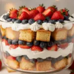 patriotic layered berry trifle - featured image
